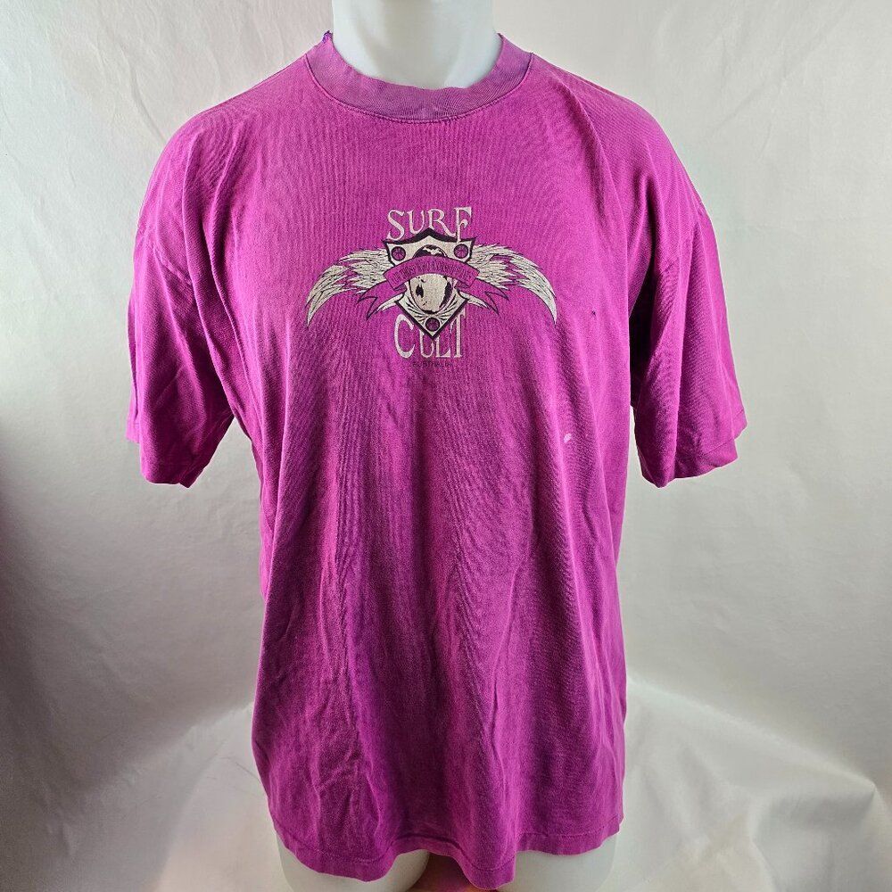 Surf Cult T Shirt Mens Large Purple Australia Graphic Vintage Surf Single Stitch - Picture 3 of 11